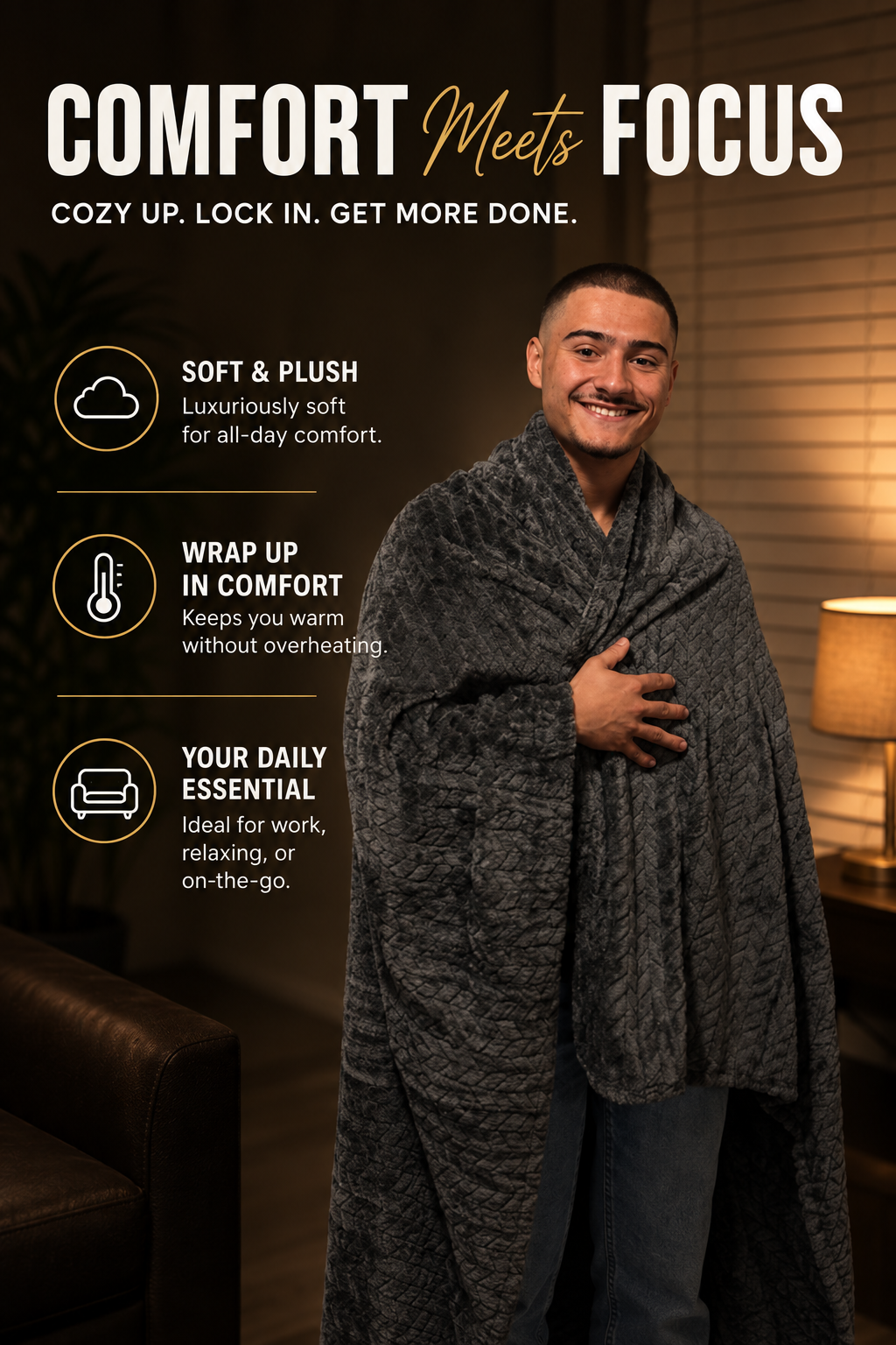 Plush Jacquard Throw