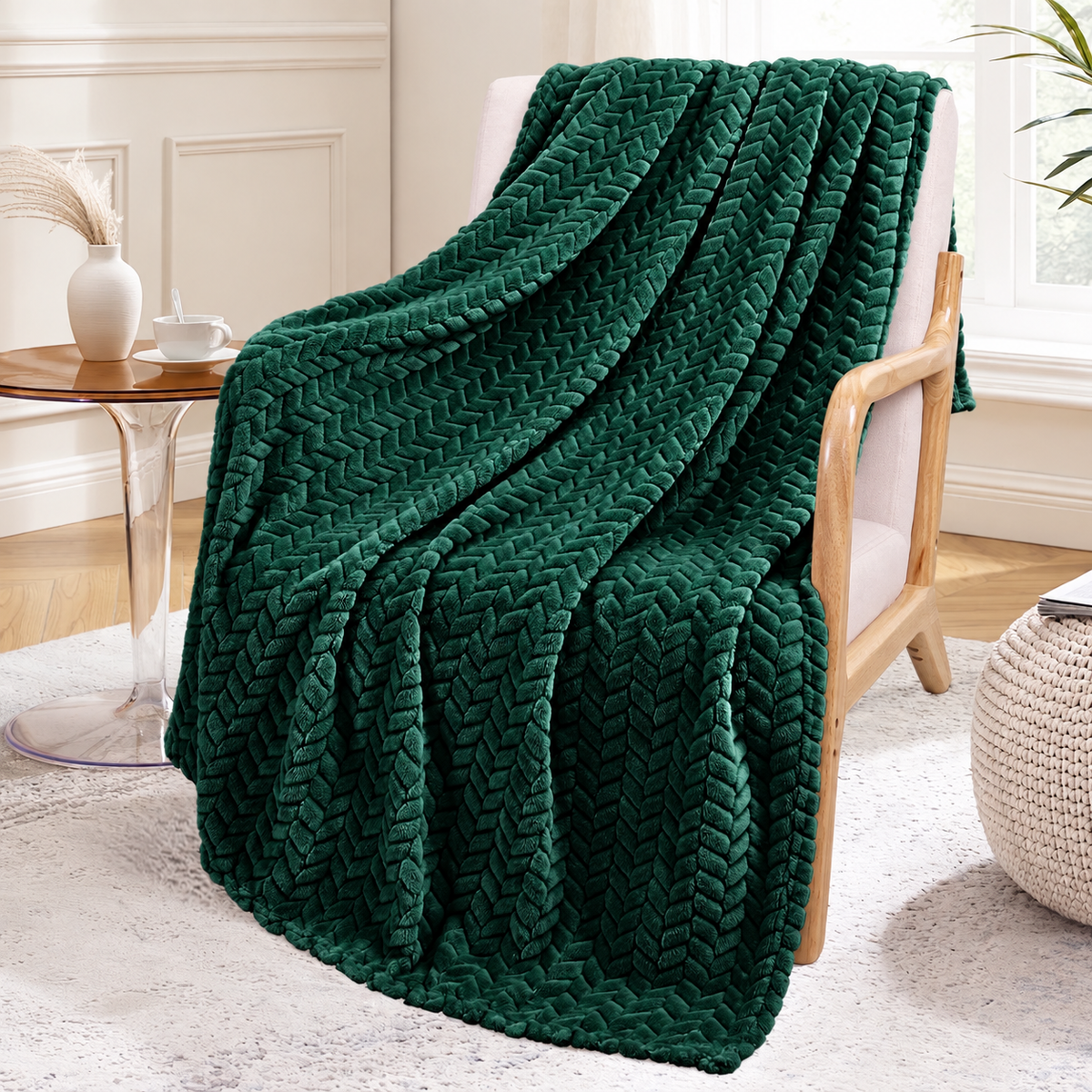 Plush Jacquard Throw
